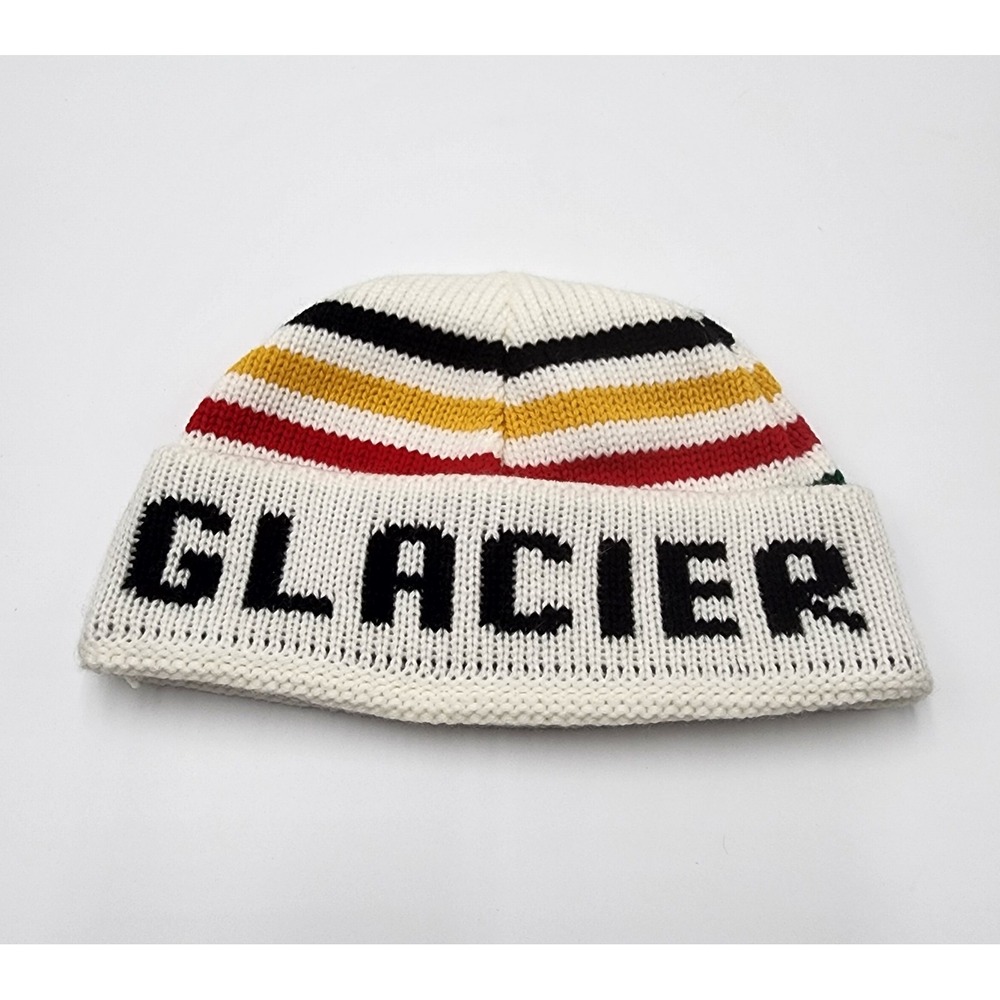 GLACIER WINTER HAT KNIT WHITE STRIPED - Picture 2 of 10